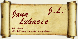 Jana Lukačić vizit kartica